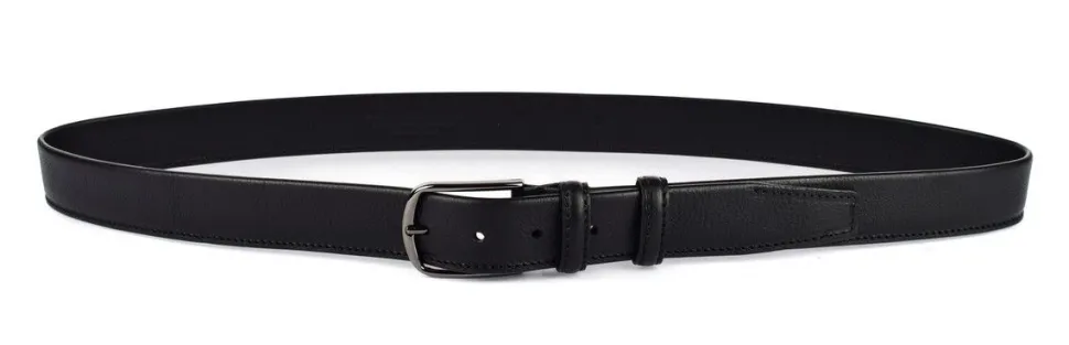 Outlet SIMPLYUP Cintura uomo in pelle tubolare 8043 Nera Nero