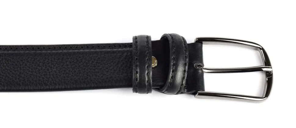 Outlet SIMPLYUP Cintura uomo in pelle tubolare 8043 Nera Nero