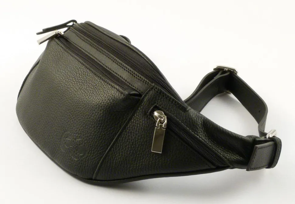 Clearance Emporio Cattani Marsupio in pelle Made in Italy Nero