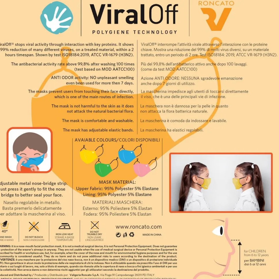 mascherina_di_protezione_per_bambini_roncato_viraloff_gialla_4.webp New Roncato Mascherina di protezione per bambini Viraloff Gialla Giallo