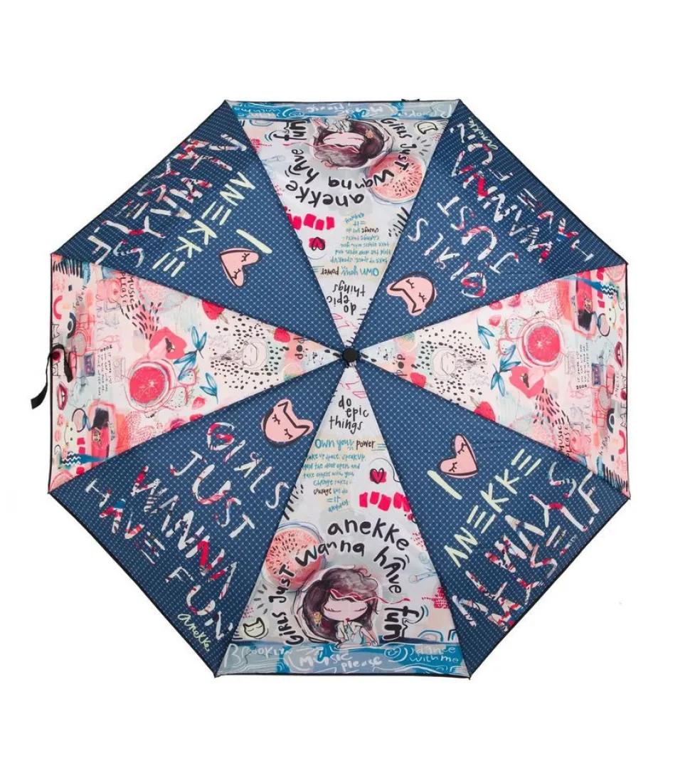 Clearance Anekke Ombrello pieghevole automatico apri/chiudi Fun & Music 34800-312 Fun&Music