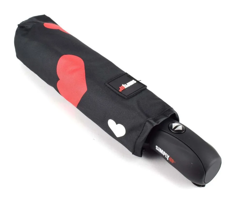 Best Sale SIMPLYUP Ombrello pieghevole automatico 5042 Hearts Rosso