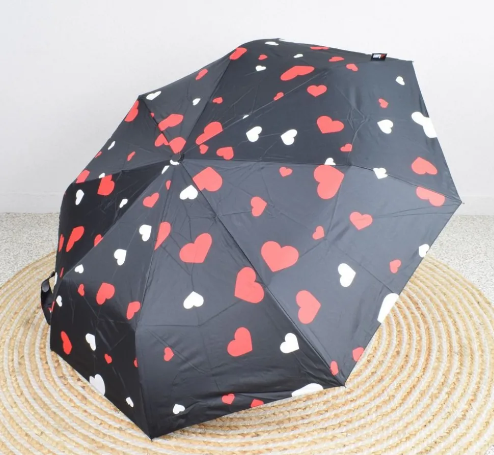 Best Sale SIMPLYUP Ombrello pieghevole automatico 5042 Hearts Rosso