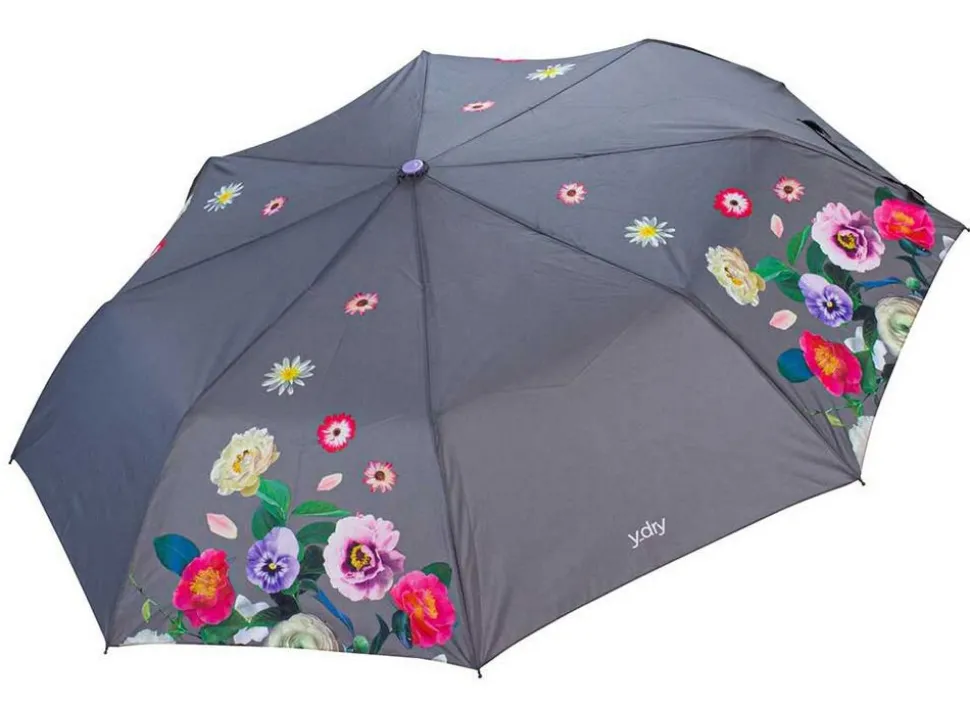 Cheap Ydry Ombrello pieghevole automatico Bouquet Grigio