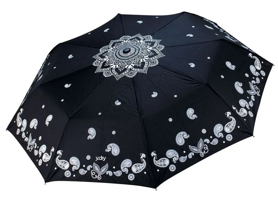 Discount Ydry Ombrello pieghevole automatico Mandala Nero