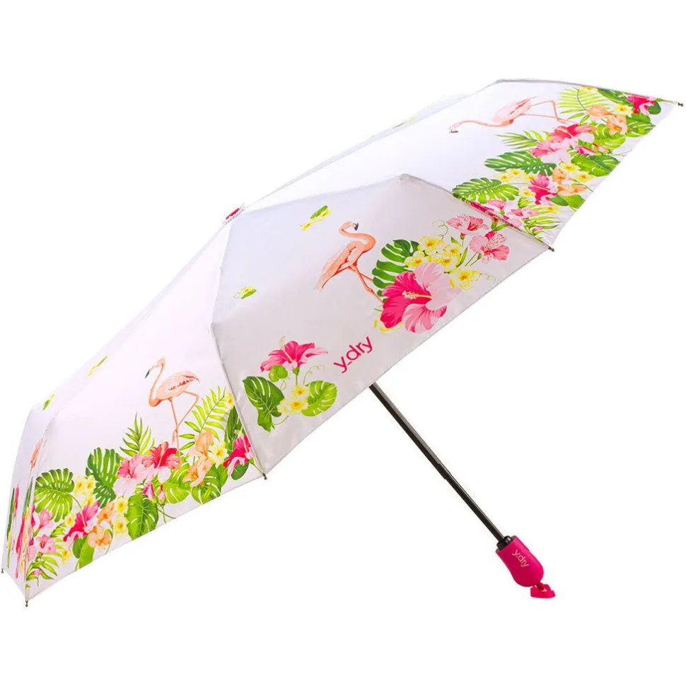 ombrello_pieghevole_automaticoydry_flamingo_bianco_2.webp Hot Ydry Ombrello pieghevole automaticoY-dry Flamingo Bianco