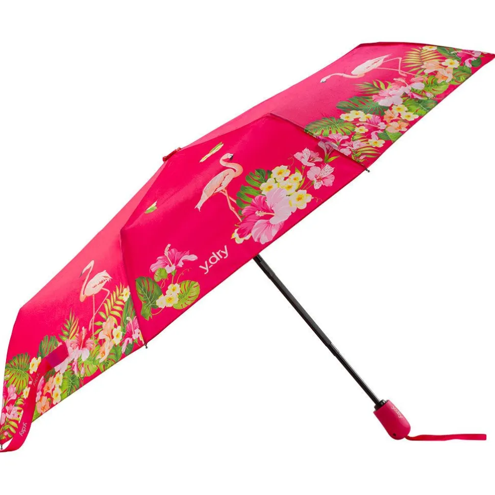 ombrello_pieghevole_automaticoydry_flamingo_rosa_4.webp Shop Ydry Ombrello pieghevole automaticoY-dry Flamingo Rosa