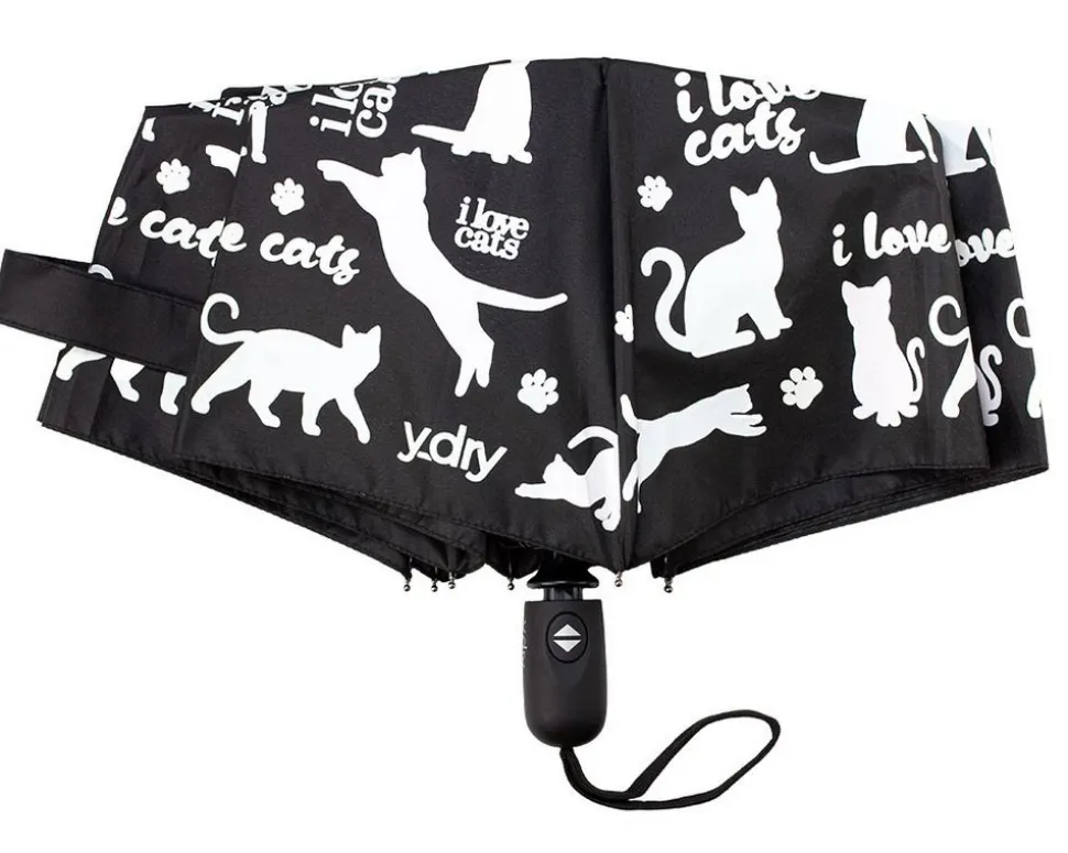 ombrello_pieghevole_automaticoydry_i_love_cats_5.webp New Ydry Ombrello pieghevole automaticoY-dry I Love Cats