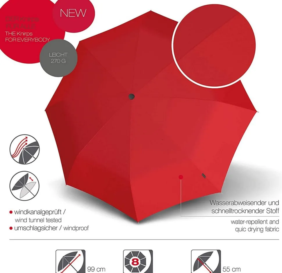 ombrello_pieghevole_manuale_knirps_a_rosso_3.webp Best Knirps Ombrello pieghevole manuale A.050 Rosso