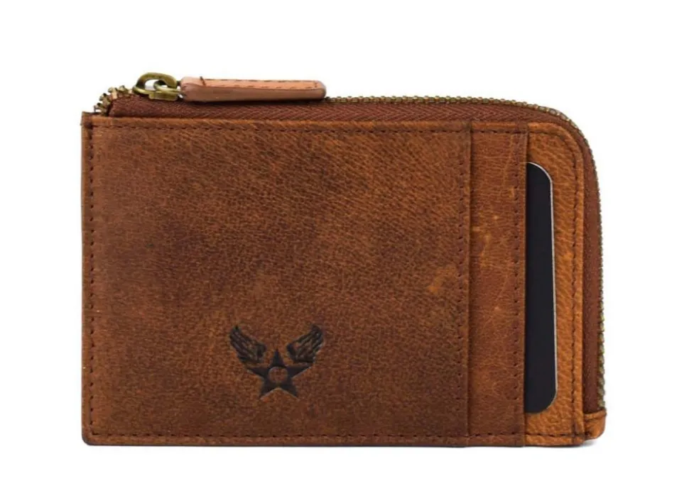Discount Avirex Portadocumenti piatto con zip Durango DRN08 Cognac