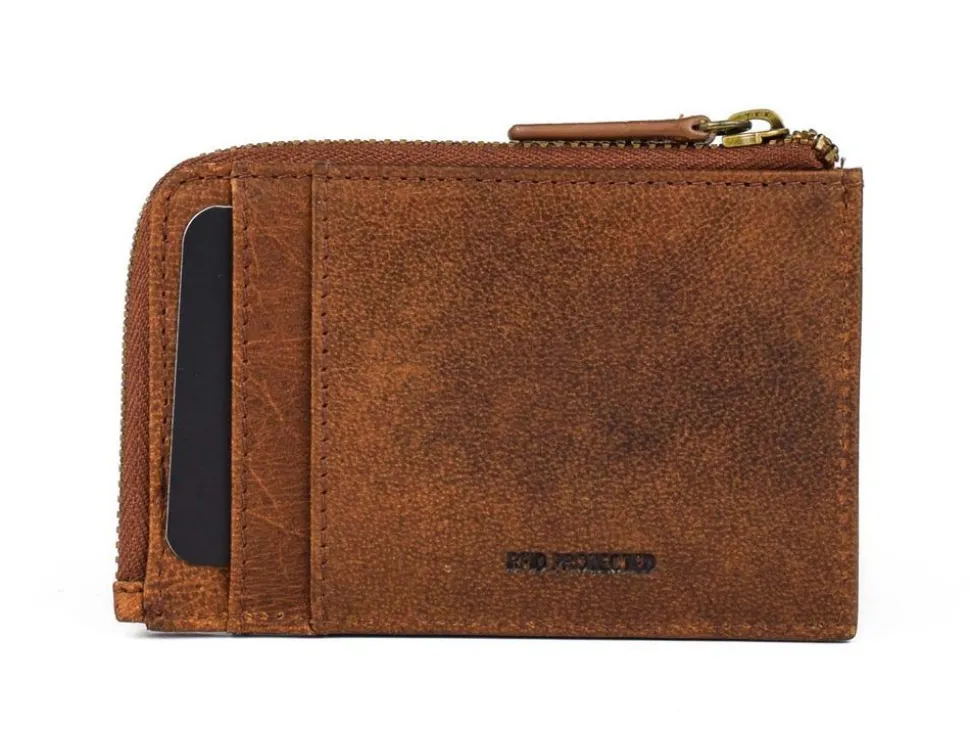 Discount Avirex Portadocumenti piatto con zip Durango DRN08 Cognac