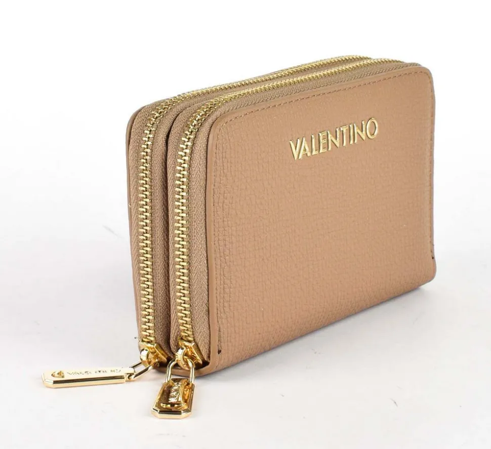 Cheap Valentino Bags Portafoglio donna 2 zip Stereo RE Beige