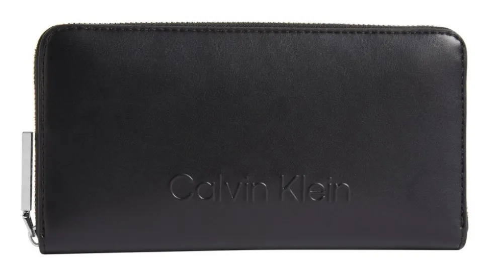 Cheap Calvin Klein Portafoglio donna con zip Nero