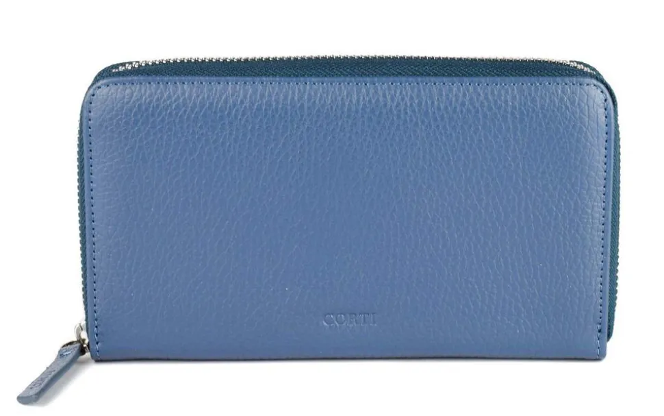 Fashion Gianfranco Corti Portafoglio donna con zip Alce 8878 Jeans