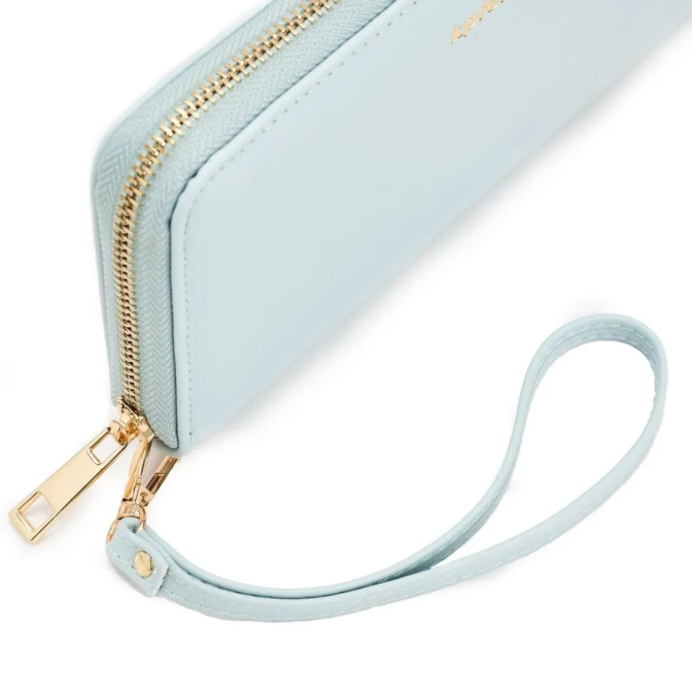Shop Kpital Portafoglio donna con zip Azzurro