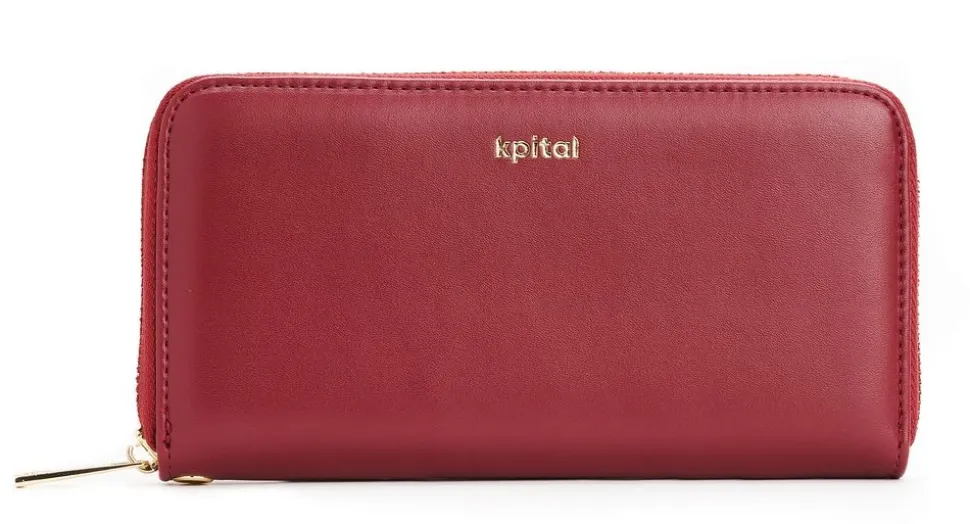 Fashion Kpital Portafoglio donna con zip Bordeaux