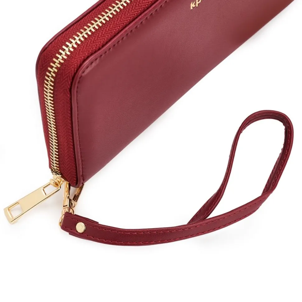 Fashion Kpital Portafoglio donna con zip Bordeaux