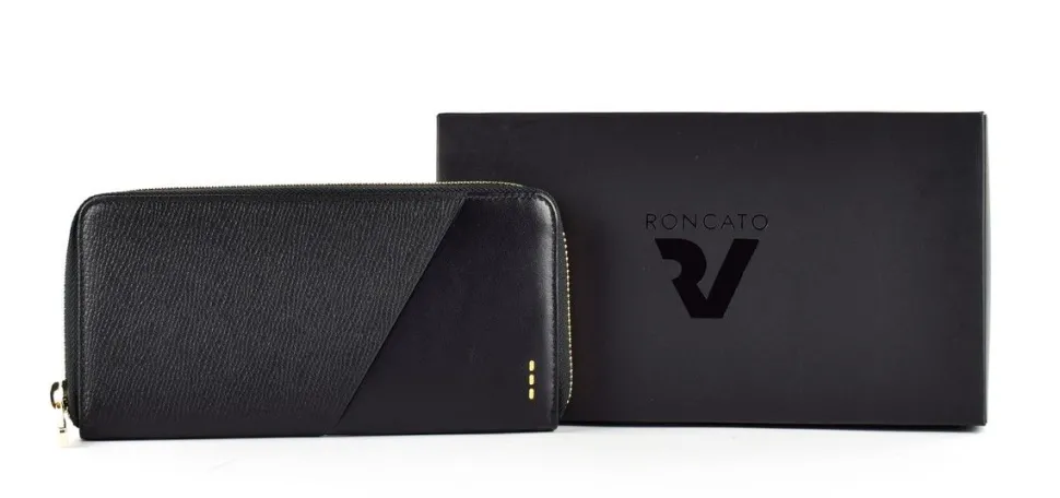 Shop Roncato Portafoglio donna con zip Milano 620 Nero