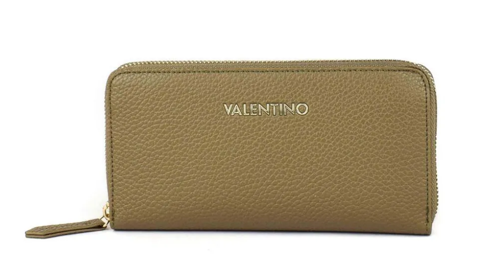 New Valentino Bags Portafoglio donna con zip Superman Taupe