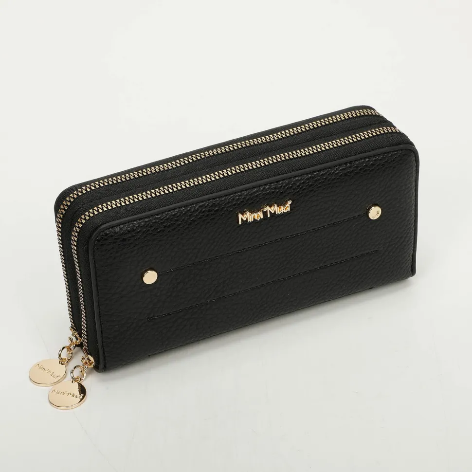 Cheap Mimì-Muà Portafoglio donna 2-zip Nero