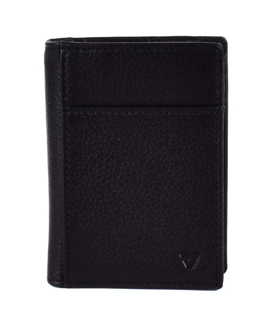 Outlet Roncato Portafoglio fermasoldi a molla Vesuvio 0026 Nero/Navy
