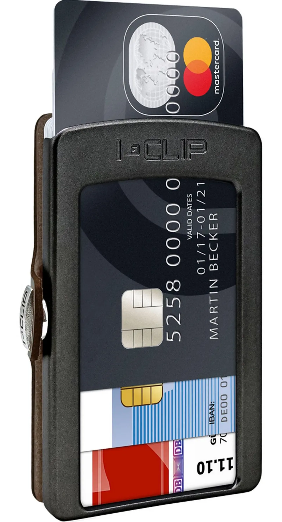 portafoglio_iclip_soft_touch_olivegunmetal_black_3.webp Store I-Clip Portafoglio Soft Touch Black Olive/Gunmetal