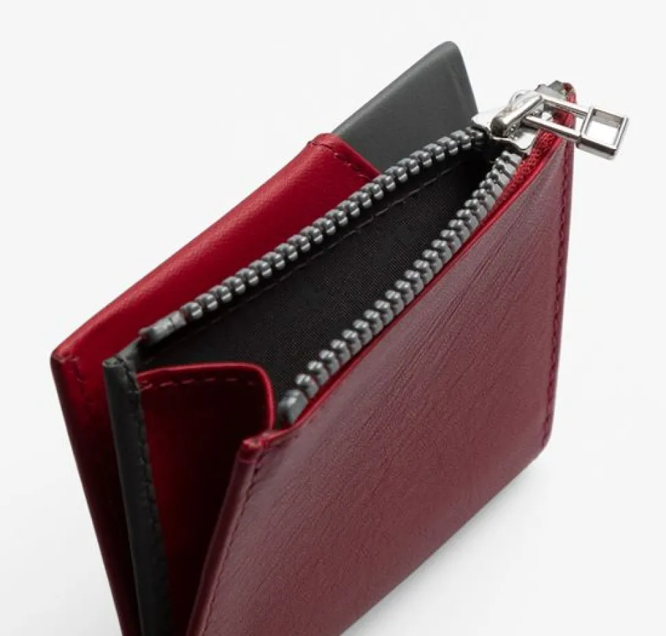Sale Roik Portafoglio Zip Coin Burgundy