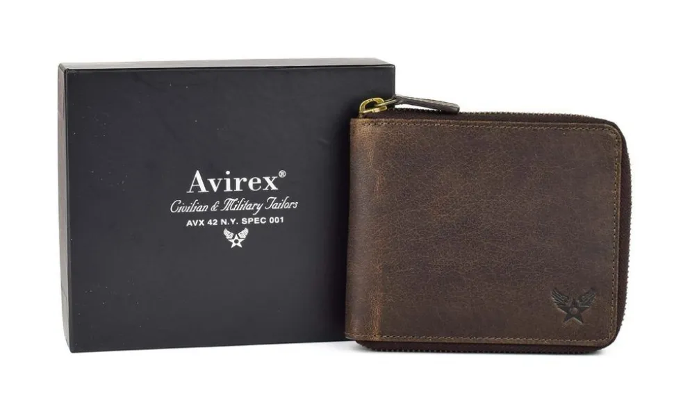 portafoglio_uomo_con_zip_avirex_durango_drn_marrone_4.webp Store Avirex Portafoglio uomo con zip Durango DRN07 Marrone