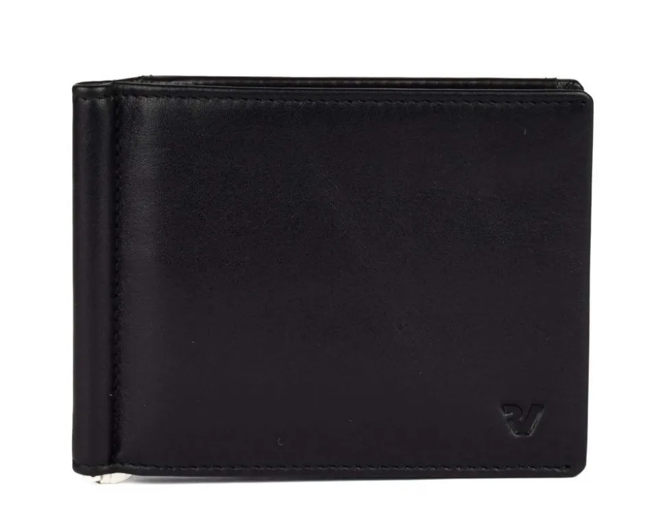 Clearance Roncato Portafoglio uomo fermasoldi a molla Pascal 2913 Nero