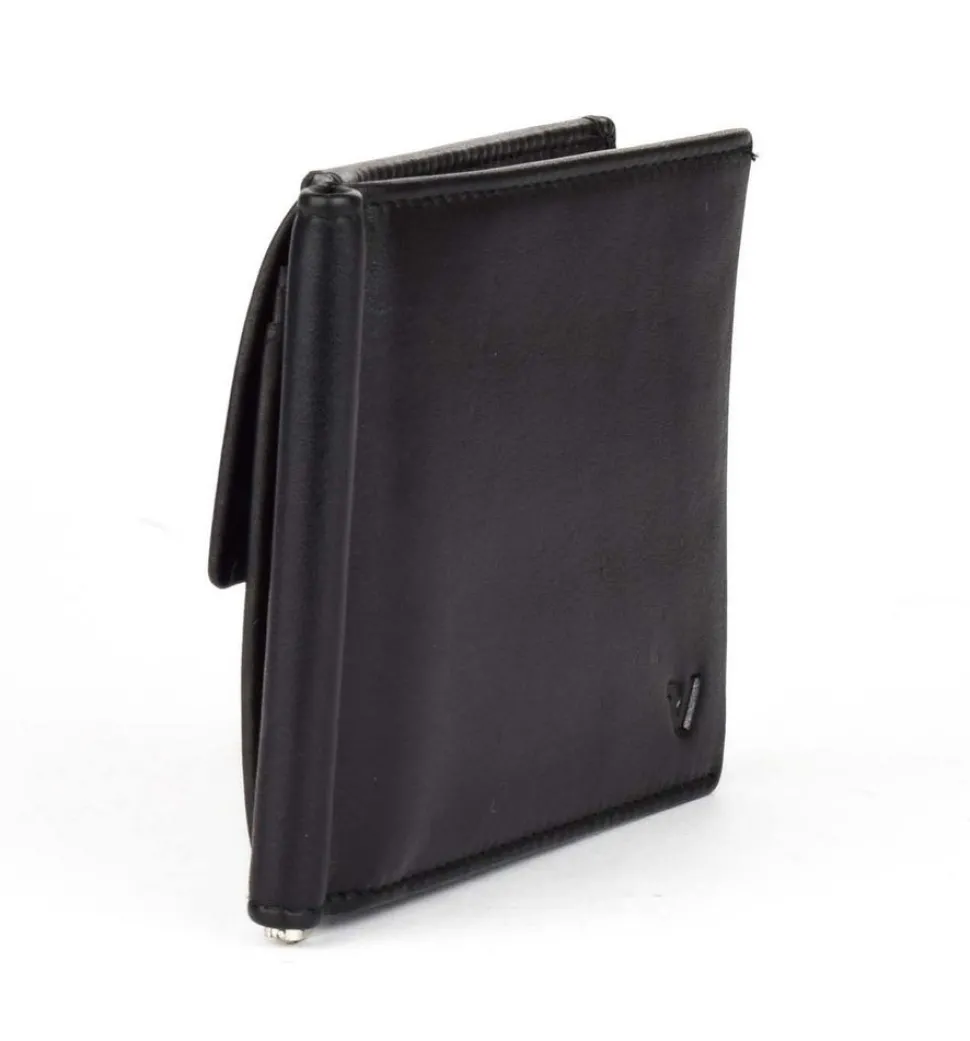 Clearance Roncato Portafoglio uomo fermasoldi a molla Pascal 2913 Nero