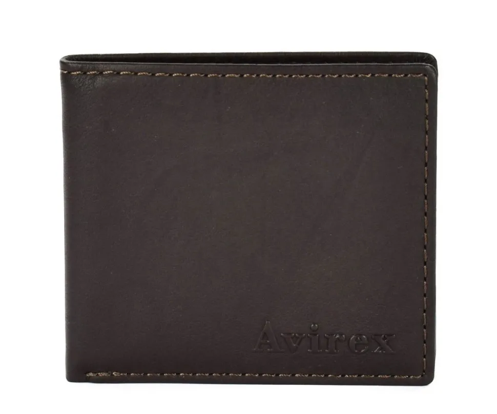 Clearance Avirex Portafoglio uomo piccolo Austin AST05 Marrone Brown