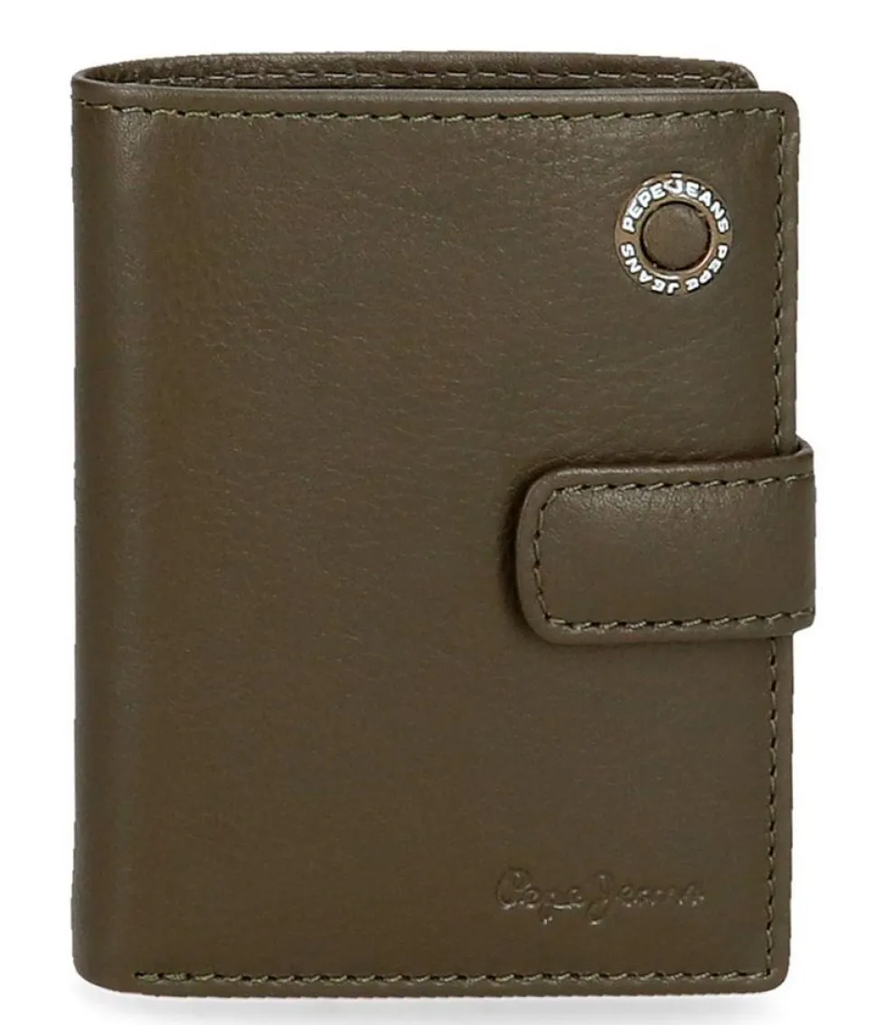 Fashion Pepe Jeans Portafoglio uomo piccolo Badge 73712 Khaki