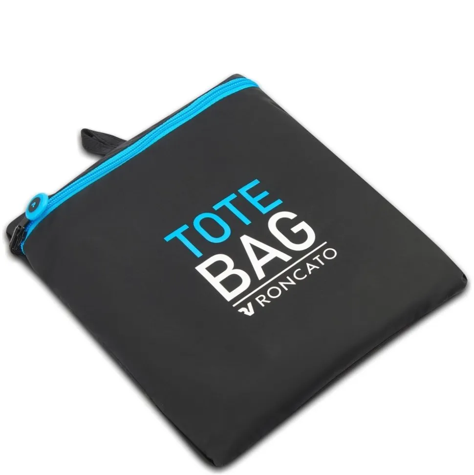 Shop Roncato Shopper bag pieghevole Compact 2013 Nero Blu NeroBlu