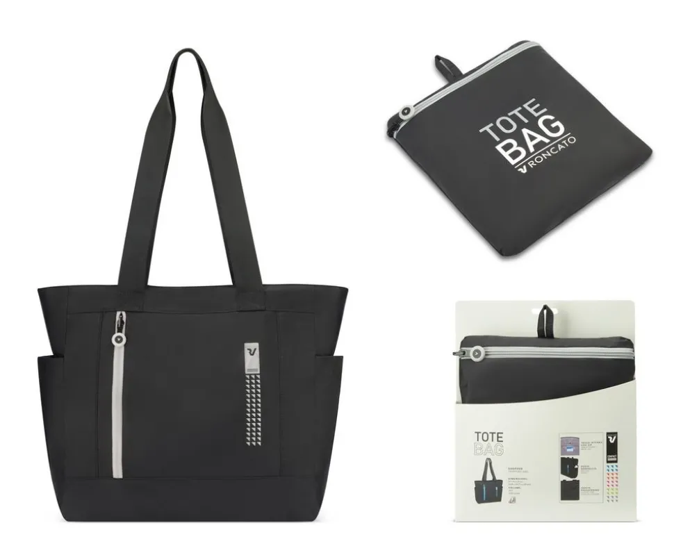 Hot Roncato Shopper bag pieghevole Compact 2013 Nero Fumo NeroFumo