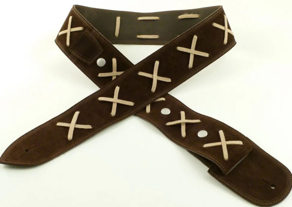 Outlet Strap'N'Roll Tracolla per chitarra/basso in pelle Gilmodel marrone Brown
