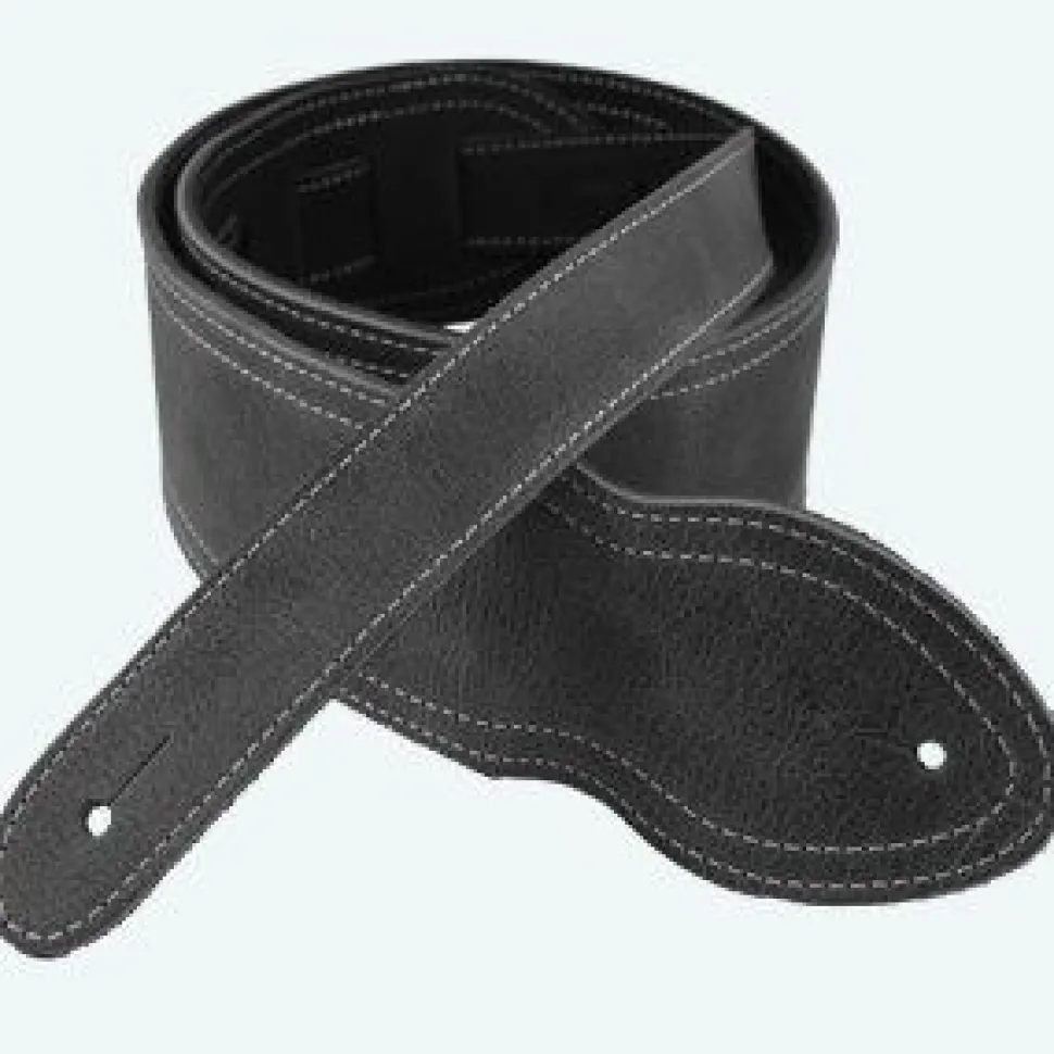Fashion Strap'N'Roll Tracolla per chitarra/basso in pelle Standard line nera Black