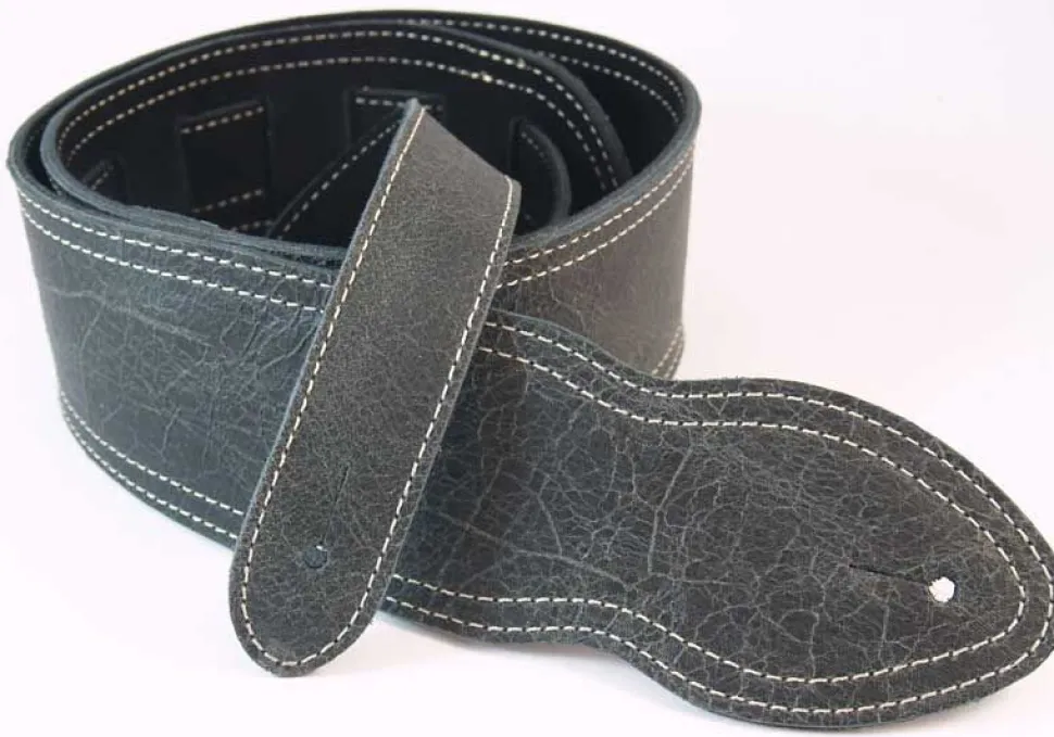 Fashion Strap'N'Roll Tracolla per chitarra/basso in pelle Standard line nera Black