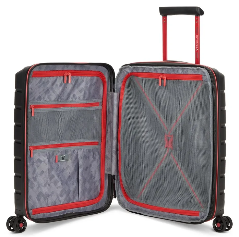 trolley_cabina_espandibile_roncato_bflying_move__nero_fumo_3.webp Sale Roncato Trolley cabina espandibile B-Flying Move 8183 Nero Fumo NeroFumo