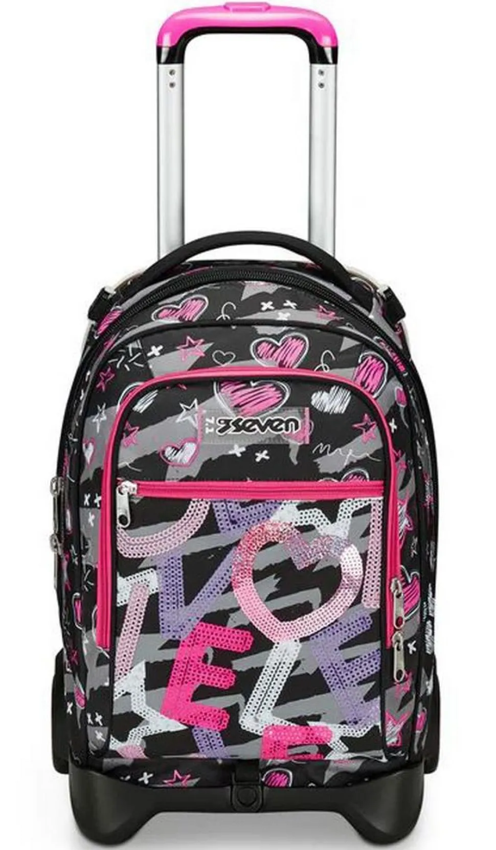 Best Sale Seven Trolley scuola Jack 2 ruote Draft Heart DraftHeart