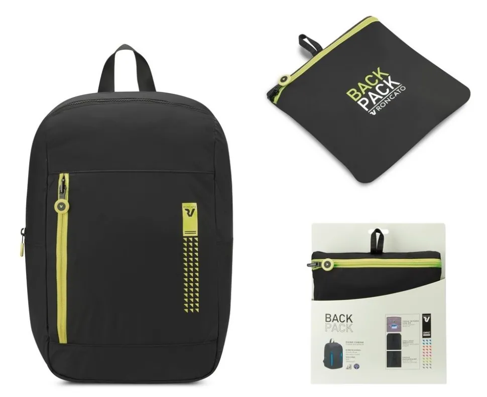Shop Roncato Zaino cabina pieghevole Ryanair 40x20x25 Compact 2010 Cyber Lime CyberLime