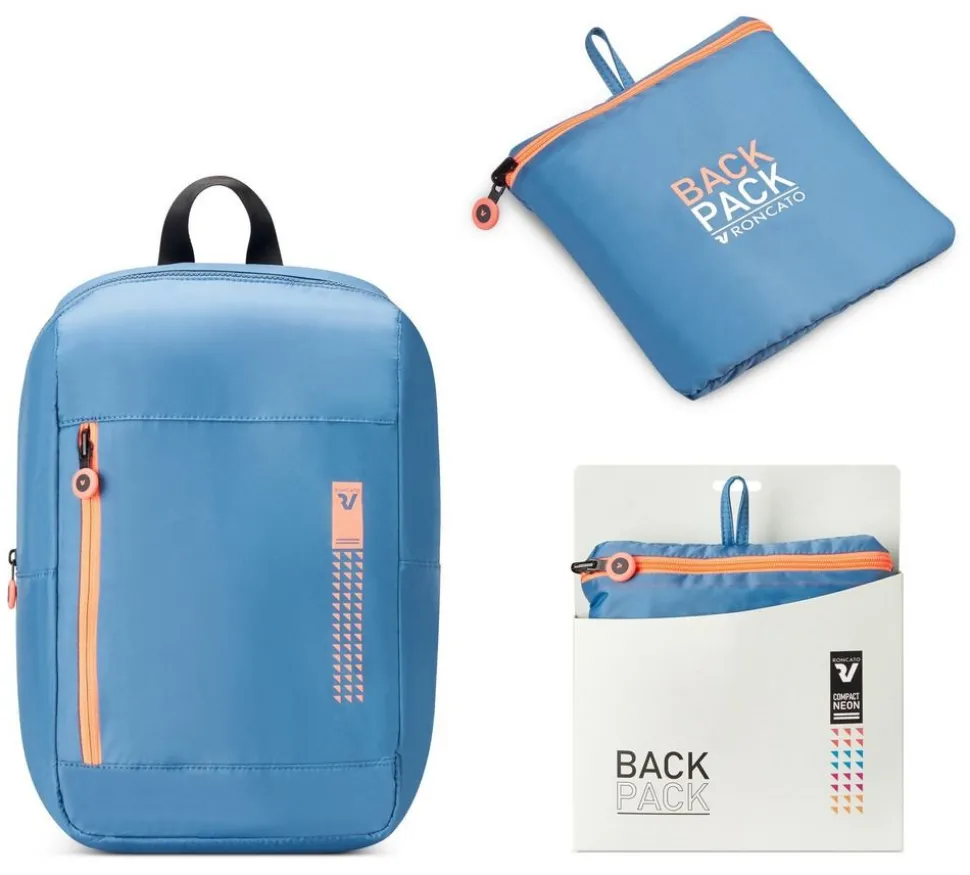 Clearance Roncato Zaino cabina pieghevole Ryanair 40x20x25 Compact Neon 2010 Avio