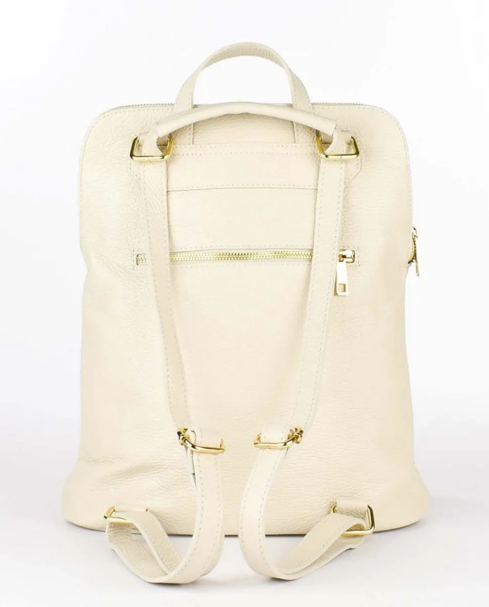 zaino_donna_in_pelle__beige_3.webp Best Sale Pronto Moda Zaino donna in pelle 001 Beige