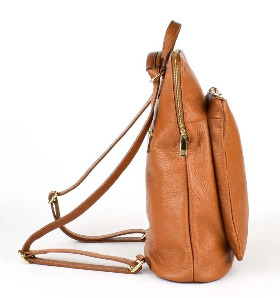 zaino_donna_in_pelle__cuoio_2-2.webp New Pronto Moda Zaino donna in pelle 001 Cuoio
