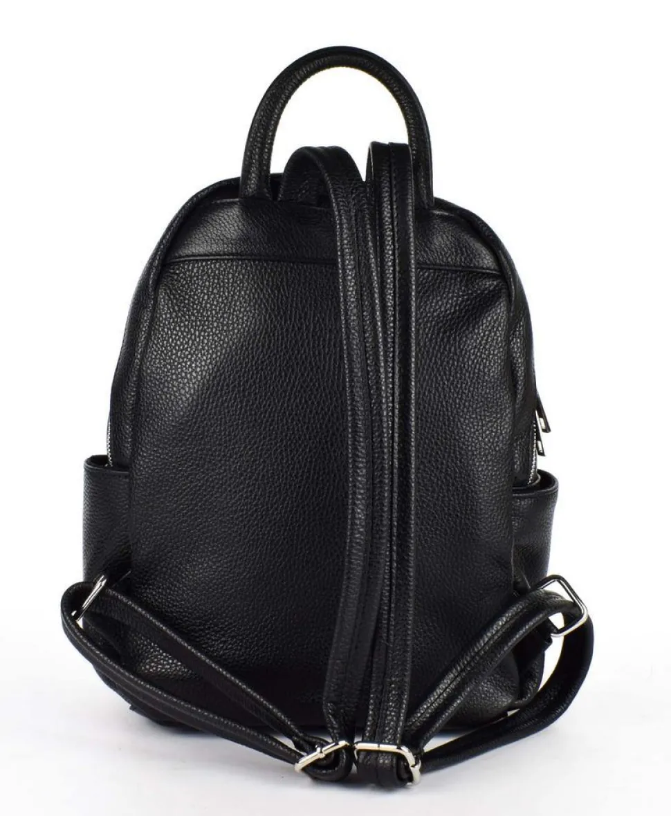 zaino_donna_in_pelle__nero_2.webp Hot Pronto Moda Zaino donna in pelle 20167 Nero