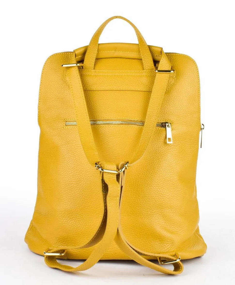 zaino_donna_in_pelle__ocra_2.webp Cheap Pronto Moda Zaino donna in pelle 001 Ocra
