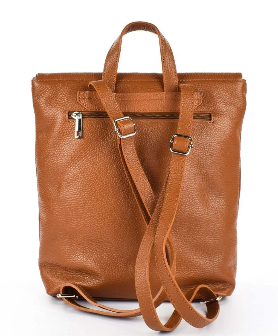zaino_donna_in_pelle_bp_cuoio_2.webp Clearance Pronto Moda Zaino donna in pelle BP32 Cuoio