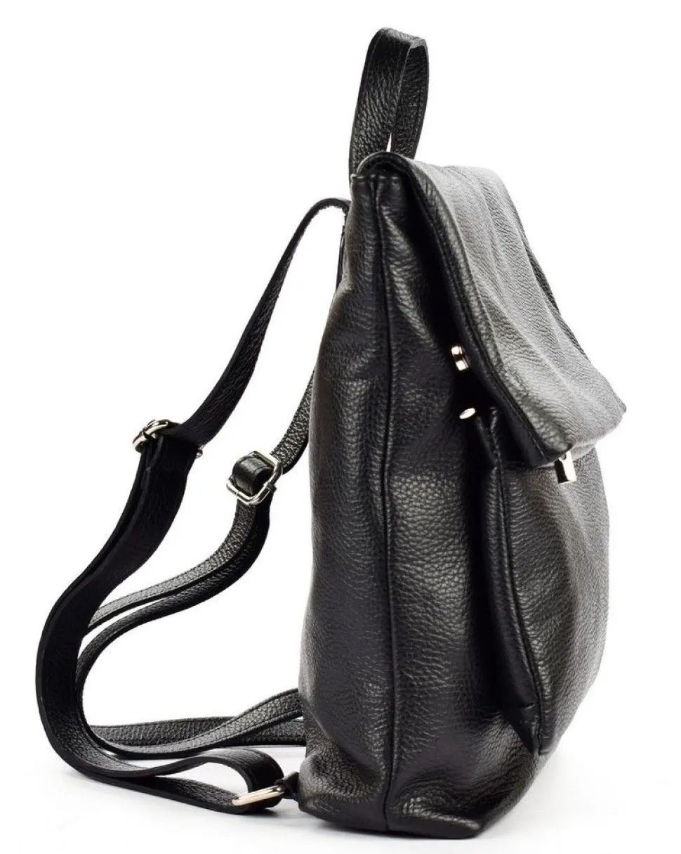 Shop Pronto Moda Zaino donna in pelle BP32 Nero
