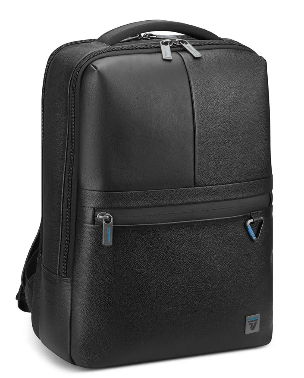 Sale Roncato Zaino in pelle Trial DLX 1141 Nero