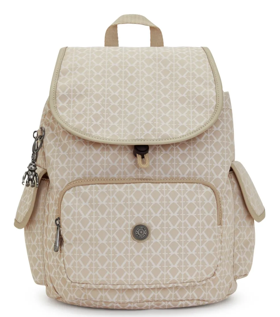 Online Kipling Zaino City Pack S Signature Beige SignatureBeige