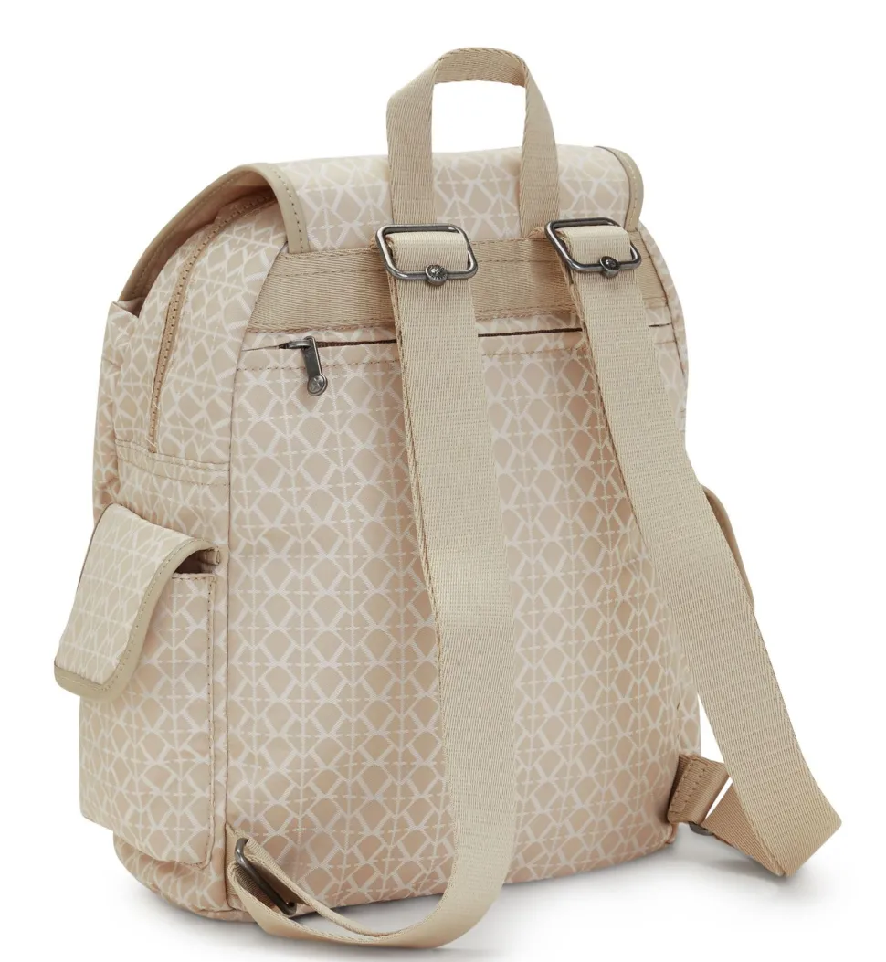 Online Kipling Zaino City Pack S Signature Beige SignatureBeige